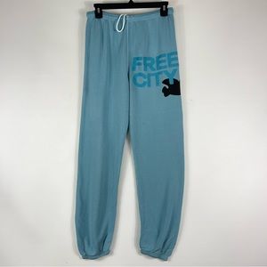 Freecity SuperFluff Lux OG Blue Water Splash Sweatpants Women’s Sz S-L New
